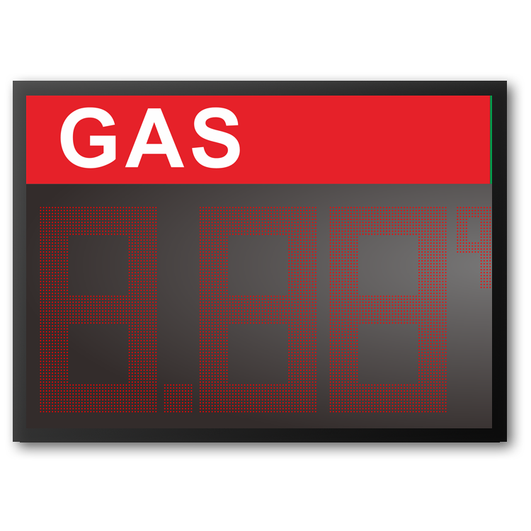 huge led gas price sign 35 inch square