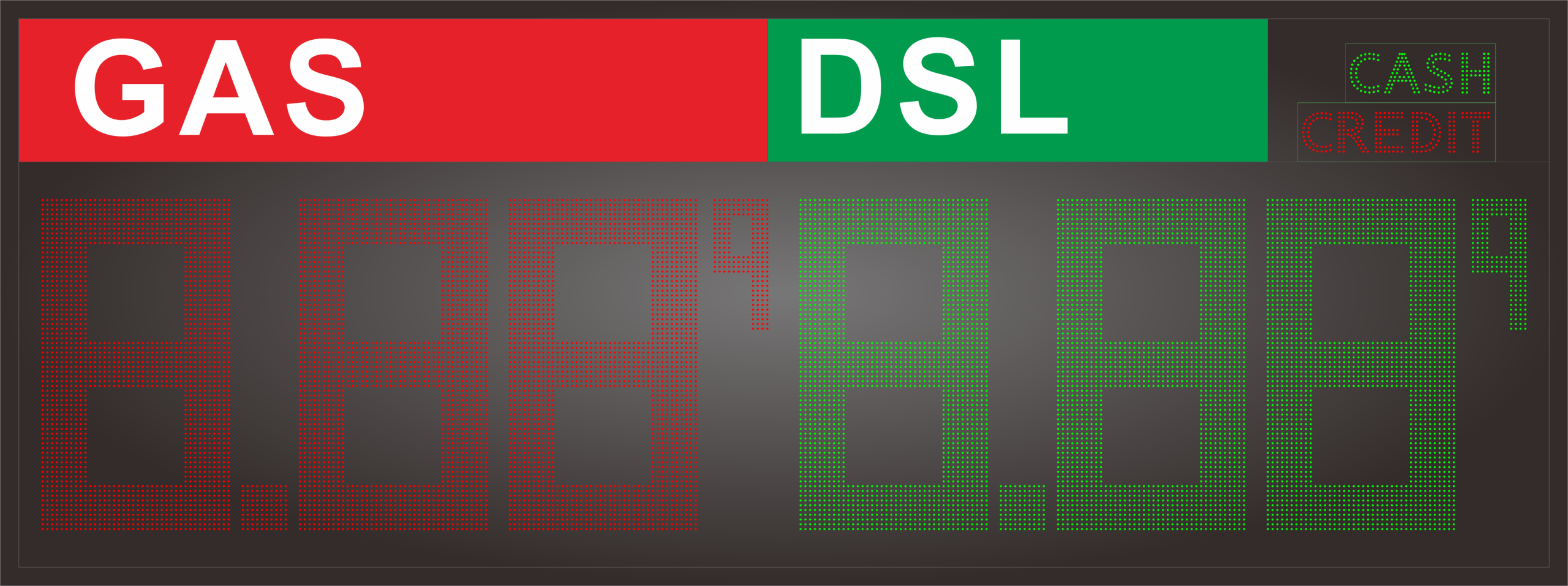 huge led gas price sign 35 inch square